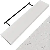 Casaria Wandplank Zwevend Mat Wit MDF 110x23x3,8cm