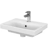 Cersanit Moduo - Wastafel 50x35 cm, met overloop, kraangat, wit K116-008