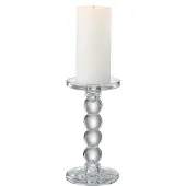 J-Line kaarshouder Drupels - glas - transparant - medium