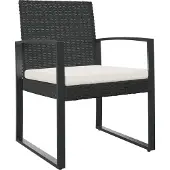 vidaXL Tuinstoelen 2 st polypropeen rattan zwart