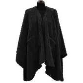 Unique living omslagplaid clio 148x160cm black
