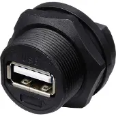 TRU COMPONENTS TC-E13T-FU2-PPF TC-13543552 USB 2.0-bus voor montage aan de achterkant (schroefdraad) 1 stuk(s)