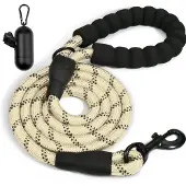 BOTC Hondenriem - Reflecterende - Met Poepzakjeshouder - 2 Meter - Beige