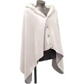 Unique living omslagplaid coby 75x150cm dove white