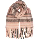 Clayre & Eef Wintersjaal Dames 50x180 cm Roze Textiel