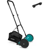 Vonroc Kooimaaier – Handgrasmaaier - 300mm - 4 instelbare maaihoogtes - incl. muurbeugel en opvangzak