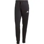 Adidas Sportbroek 'ESSENTIALS 3-STRIPES FLEECE SLIM' zwart / wit