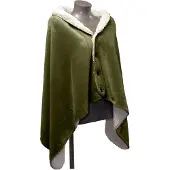 Unique living omslagplaid coby 75x150cm winter green