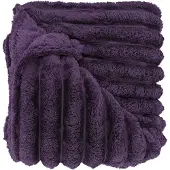 Unique living plaid romee 150x200cm dark purple
