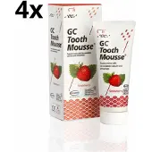 Gc Tooth Mousse Strawberry - 4 stuks - Voordeelverpakking