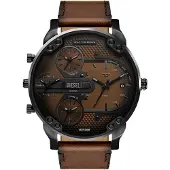 Diesel Analoog horloge 'Mr. Daddy' bruin / zwart