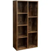 Vasagle Boekenkast met 7 vakken, Vintage bruin