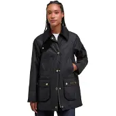 Barbour Dames Jas van gewaxt katoen Modern Beadnell Wax zwart (XS), Casual LWX1402