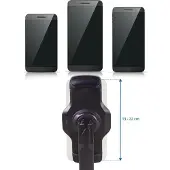 Hjh OFFICE Gsm-houder / Tablet houder FLEXMOBI III Metaal zwart
