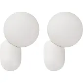 Beliani HELME - Wandlamp set van 2 - Wit - Opaalglas