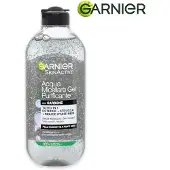 Garnier - Charcoal SkinActive - Micellair Reinigingswater - Jelly met Charcoal – Gezichtsreiniger & Make-up Remover – Tegen Onzuiverheden – Alles-in-1 – Zonder Afspoelen