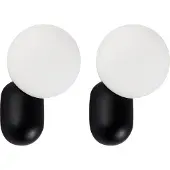Beliani HELME - Wandlamp set van 2 - Zwart - Opaalglas