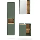 Vicco Viola Badkamermeubelset – 3 delen Groen/Kunstzinnig