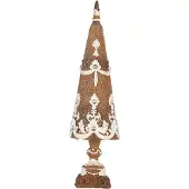 Clayre & Eef Decoratie Kerstboom Ø 9x31 cm Bruin Kunststof