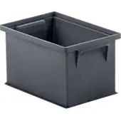 Ssi Stapelbak 14/6-4 - 2,5 l - gerecyclede kunststof - ijzergrijs - 40 stuks