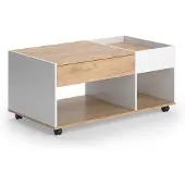 Vicco Salontafel Maik Eik goud/wit 110 x 60 cm met lade, Model 55569