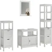 Vicco Vilda Badkamermeubelset – 4 delen Wit