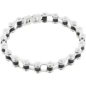 Behave – Heren Armband – Zilverkleur Zwart – RVS – Biker Stijl – Nikkelvrij