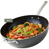 ISENVI Murray keramische wokpan 28 CM - RVS greep - Antraciet - Keramisch - 100% PFAS, PTFE en PFOA vrij