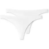 Schiesser String 2-pack katoen wit - 95/5 Dames Onderbroek - weiss