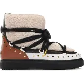 INUIKII Dames Laarzen Curly Rock - Cognac - Maat 38