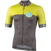 Bianchi Milano TALORO Fietsshirt korte mouwen Heren Grijs Lime - GRIGIO MAN LIME - M