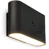 Briloner LED-wandlamp Chat, zwart, Woon-/ Eetkamer, Kunststof, Modern, LED wandlamp