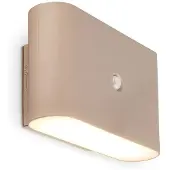Briloner Chet – LED Wandlamp oplaadbaar – zonder stroom & boren – met bewegingssensor – warm wit licht – met kleefpad – beige – 16 x 9,5 x 6,5 cm