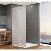 Bruckner Spitza douchewand 80x200 chroom mat glas