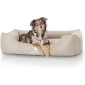 Knuffelwuff waterafstotende hondenbed Finlay XL 105 x 75cm beige