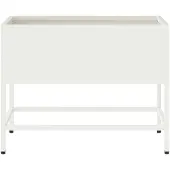 vidaXL Verhoogde plantenbak voor de tuin, wit, 60 x 26 x 48 cm, staal