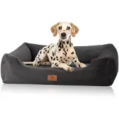 Knuffelwuff orthopedisch hondenbed met zacht konijnenbont-imitatie Schnuffelupagus M-L Zwart