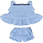Miniland poppenkleding set - kleedje met broekje 21cm pop accessoire.
