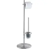 Wenko Toiletbutler Pieno RVS – Toiletrolhouder en Toiletborstel met houder vrijstaand