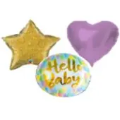 Folat Boeket Folieballonnen - Hello Baby - 3 stuks
