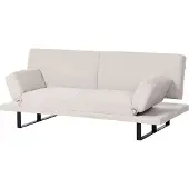 Beliani YORK - Slaapbank 2-zits - Lichtbeige - Chenille