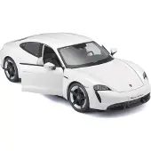 Bburago Porsche Taycan Turbo S 1:24 modelauto wit