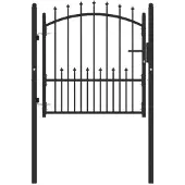 vidaXL Hekpoort EMMEN met stalen pinnen 104x97 cm zwart