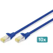 Digitus DK-1644-A-020-B. netwerkkabel, Cat. 6A, S/FTP, 2,0 meter, blauw, set