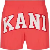 Karl kani Boardshorts 'Serif' rood / wit