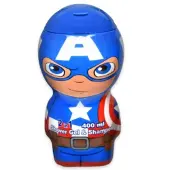 AVENGERS Marvel Captain America Douchegel en Shampoo 2 in 1 – 3D Figuren met een uitstekende geur voor kinderen en volwassenen (400 ml)