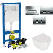Geberit up100 toiletset set 64 plieger lima met delta drukplaat