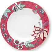 Pip studio Flower Festival Diep Bord - Donkerroze, 21.5 cm
