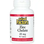 Natural Factors ZINC CHELATE 25 MG (90 TABLETS) -