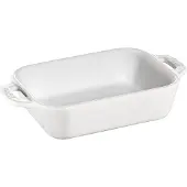 Staub rechthoekige ovenvorm 14x11 cm wit